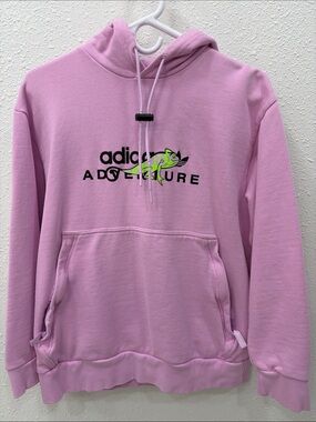adidas Pink Adventure Hooded Pullover with Chameleon Logo
